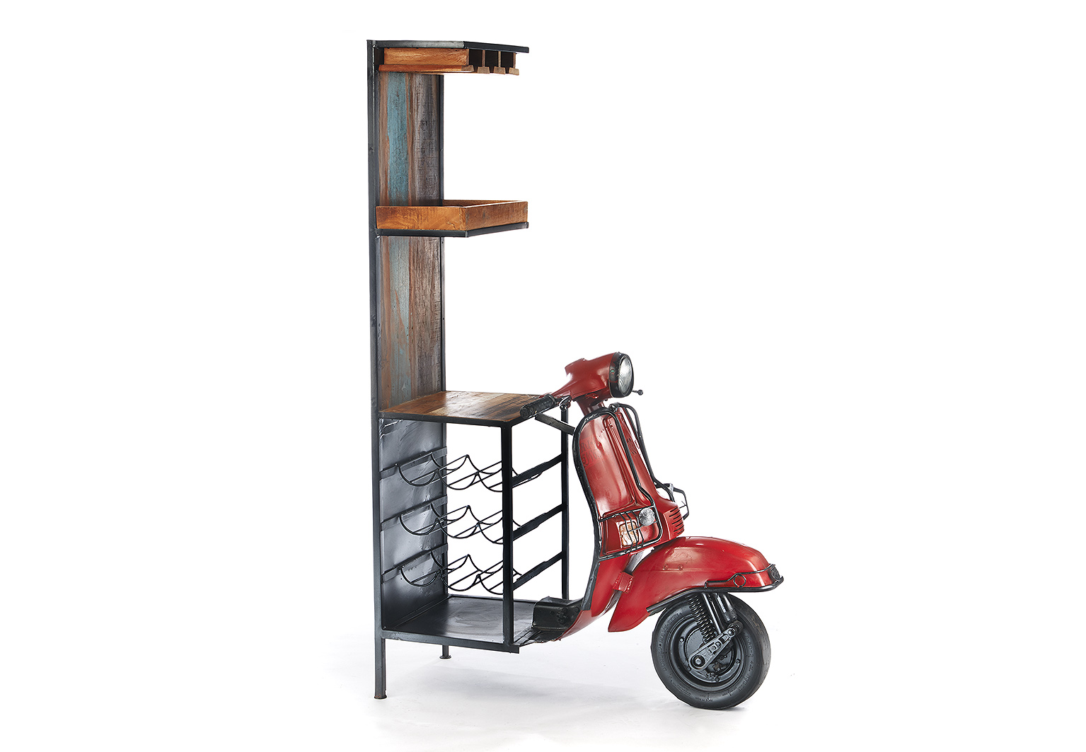 Weinregal Vespa Rot 